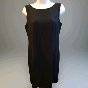 245h. Garfield & Marks Elegant Black Sleeveless Sheath Dress